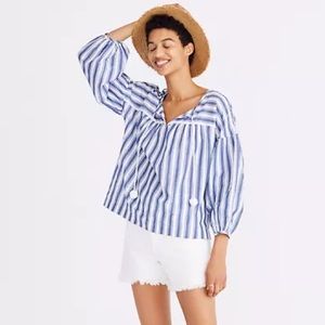 Madewell Peasant Blouse Size S